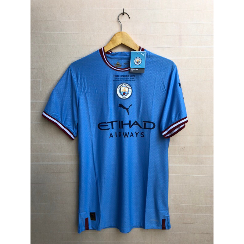 JERSEY MAN CITY HOME PLAYER ISSUE 2022/23 FINAL CHAMPIONS