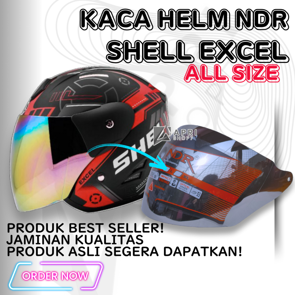 Kaca Helm | Visor | SHEL EXCEL by NDR