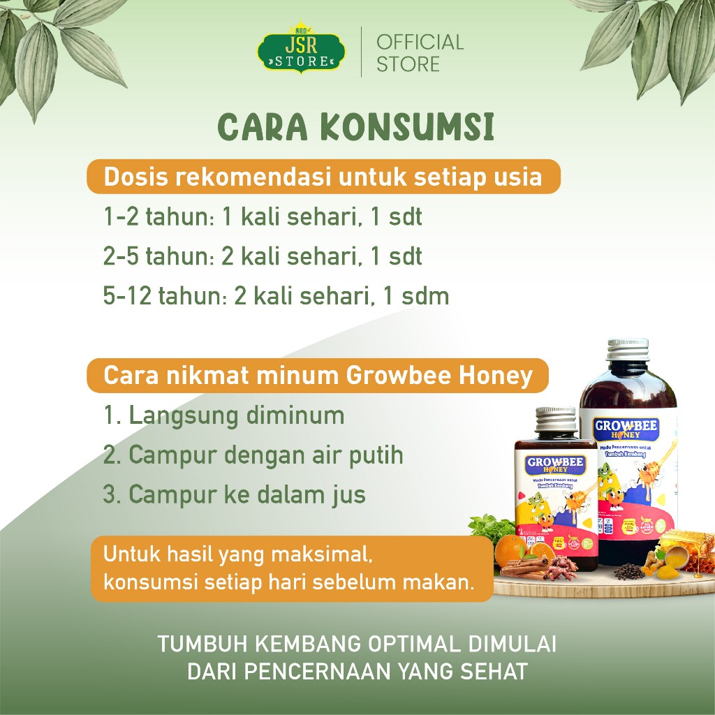 

Bny31 Growbee Honey Madu Pencernaan Untuk Tumbuh Kembang 350gr & 150gr - Madu untuk mengatasi
