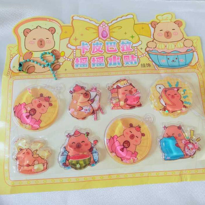 

STIKER 3D AIR WATER SEAL CAPYBARA STICKER TIMBUL AIR WATER SEAL 3D SANRIO ISI AIR GLITTER SUPER CUTE