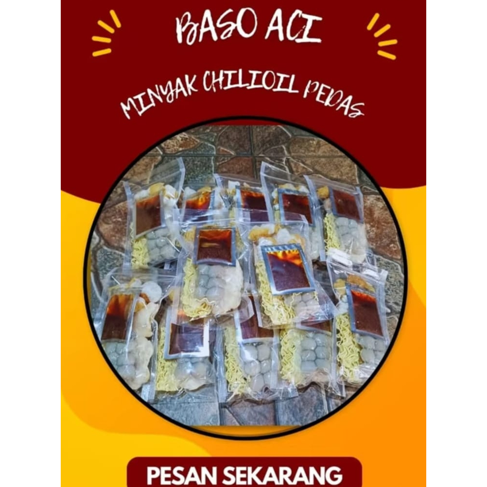 

12 BUNGKUS BASO ACI SUPER MINYAK PEDAS CHILI OIL | QUEEN SNACK MAHKOTA