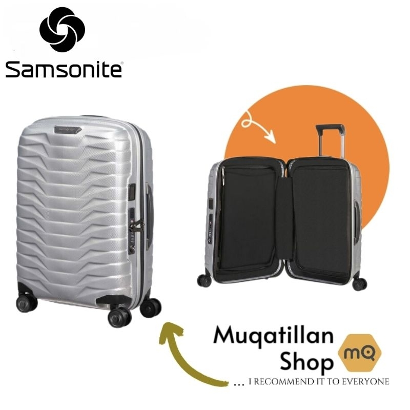 Koper Samsonite Proxis Extra Ringan size Kabin 55/20 inch - Silver