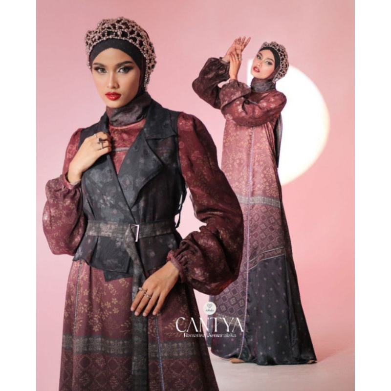 Dress Hijab Printing CANTYA DRESS By SKHATA ORI
