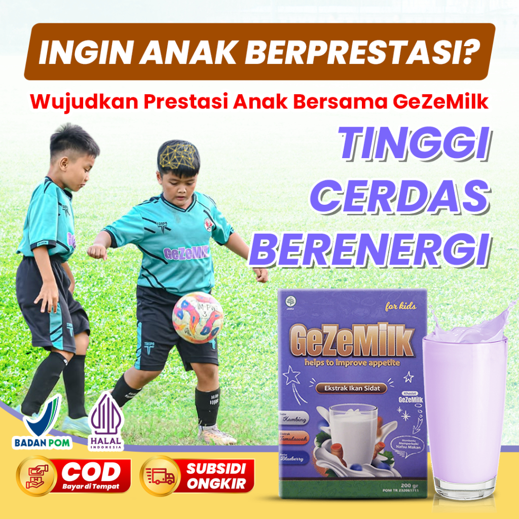 

Susu Kecerdasan Gezemilk 1 Box - Membantu meningkatkan Kecerdasan, Tinggi Badan, Tingkatkan Fungsi mata dan Nafsu Makan Anak