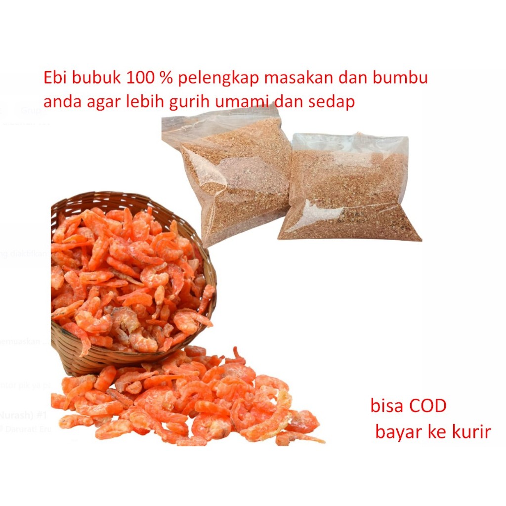

Ebi bubuk 100 % pelengkap masakan dan bumbu anda agar lebih gurih umami dan sedap 100 gr