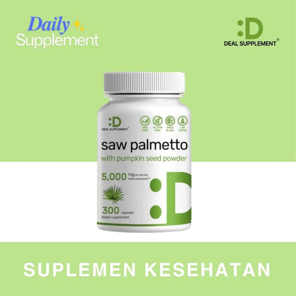 Deal Supplement Saw Palmetto with Pumpkin Seed Powder 5000 mg-300 Caps