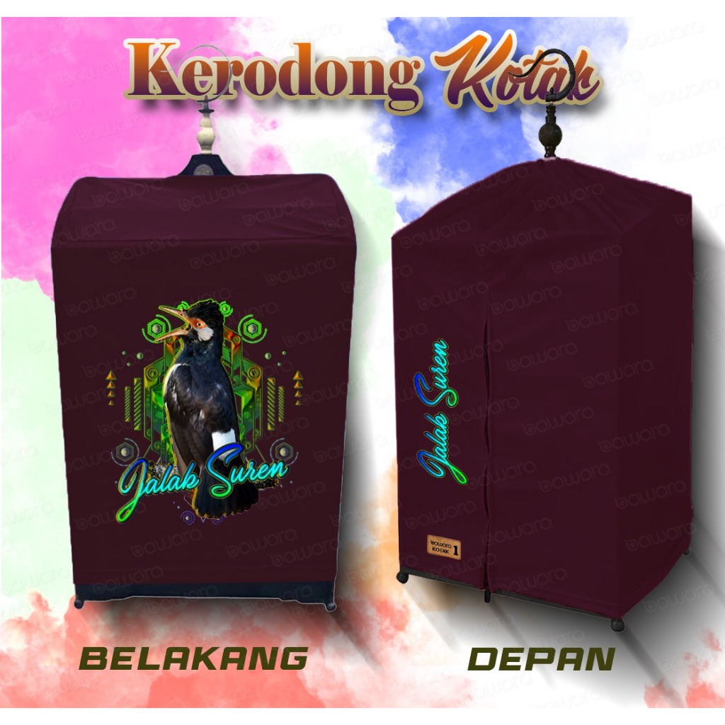 Bawara Kerodong Krodong Kotak GambarJalak Suren Kotak No 1 2 3 Bahan Higet Tingkat Ketebalan Sedang