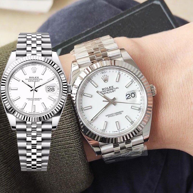 【100% ASLI】Original Jam tangan Rolex Datejust White dial M126334-0010 Automatic 18CT Teflon material