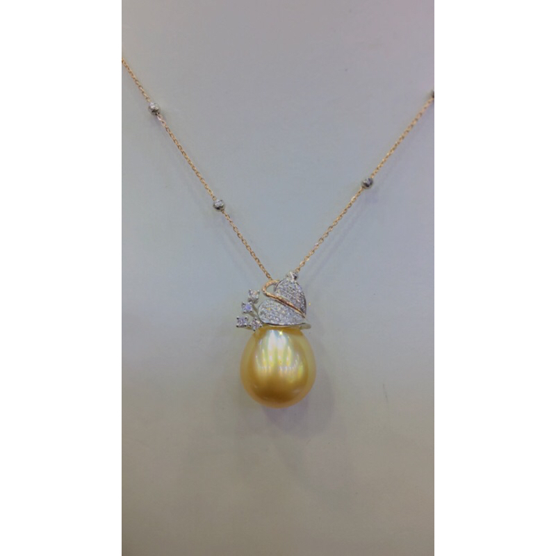 Liontin Diamond mutiara asli