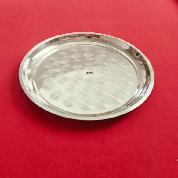 Nampan Baki Bulat Stainless 40 cm