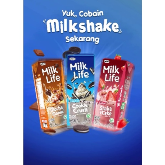 

Milk Life Milk Shake dengan Susu Segar Susu UHT 200ml