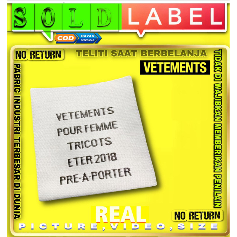 

SOLDLABEL LABEL WOVEN PABRIC LABEL WOVEN VTEM
