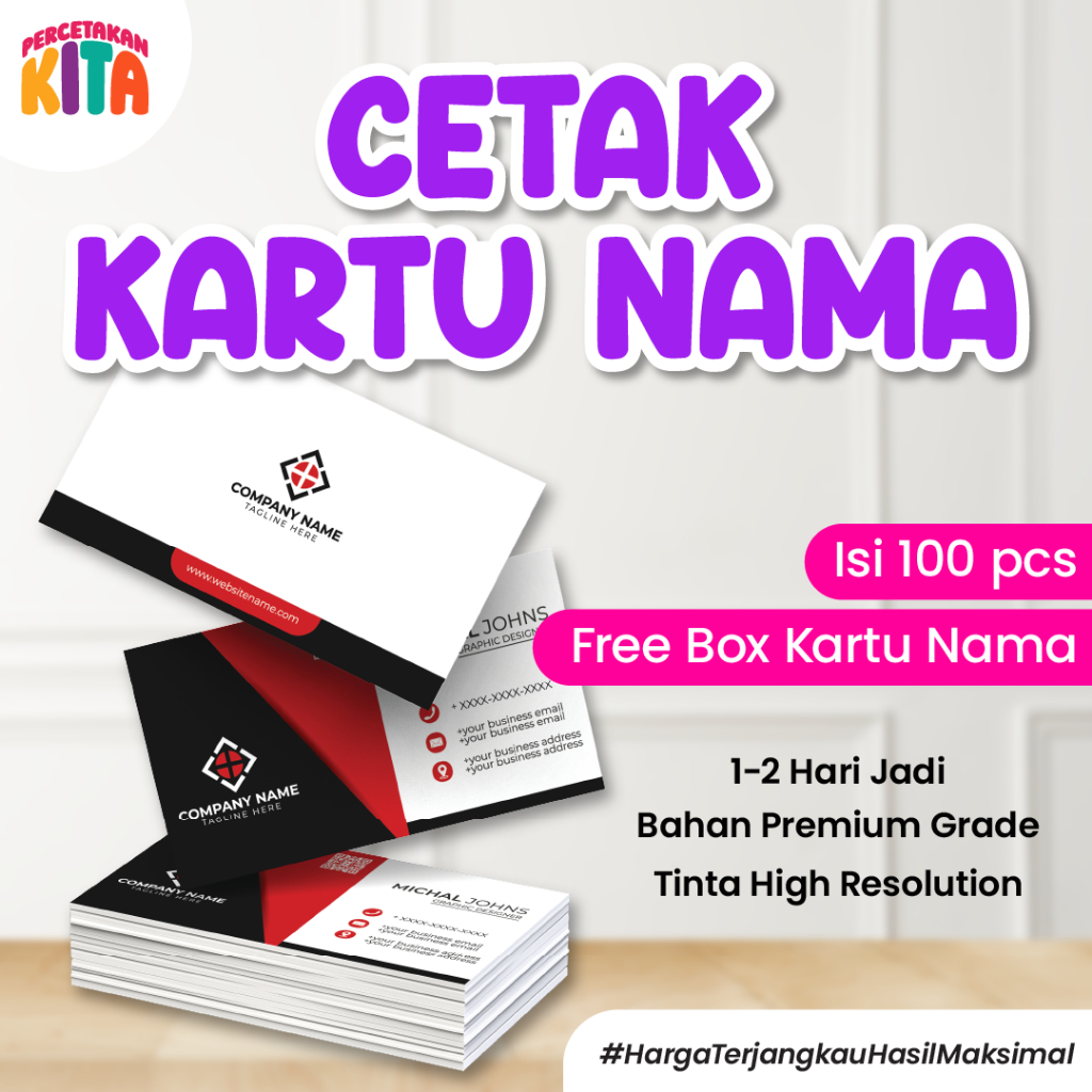 

CETAK KARTU NAMA I KARTU NAMA CUSTOM I ID CARD I 1 BOX ISI 100 PCS I FREE BOX KARTU NAMA