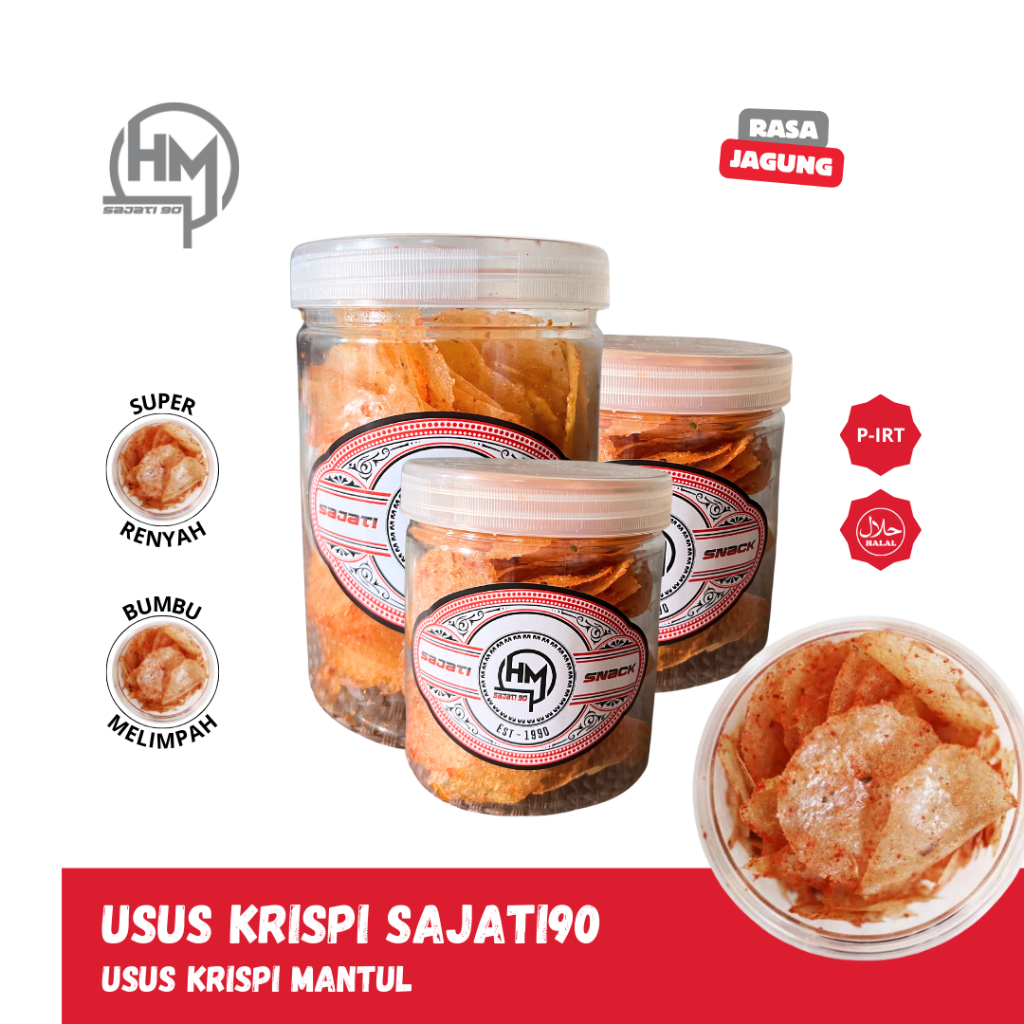 

SAJATI Kripca Kriuk Sajati Rasa Jagung Kemasan Toples
