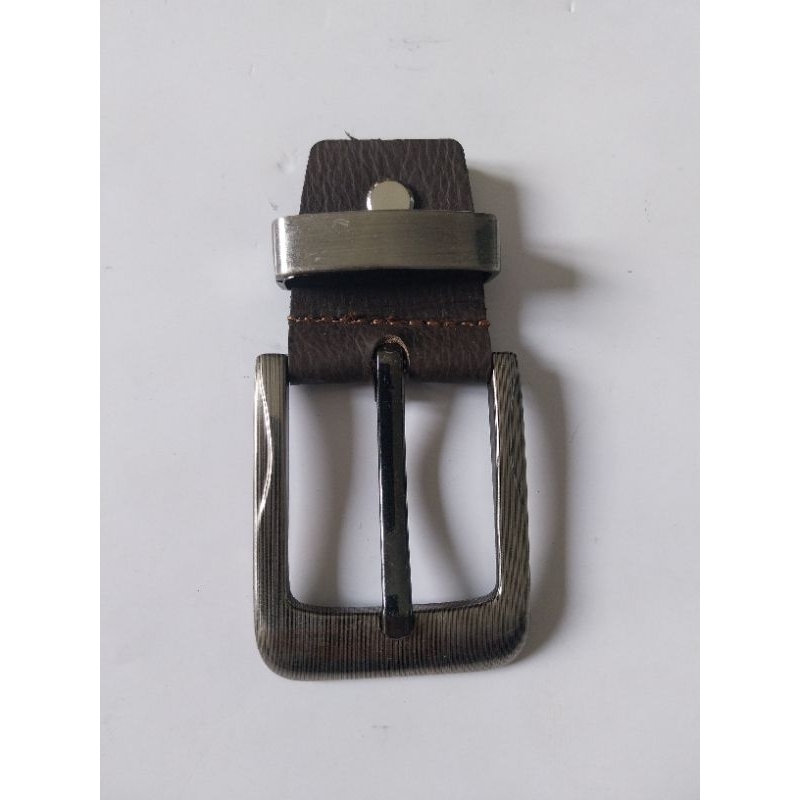 KEPALA GESPER 4 CM + LIDAHAN KULIT + RING BESI