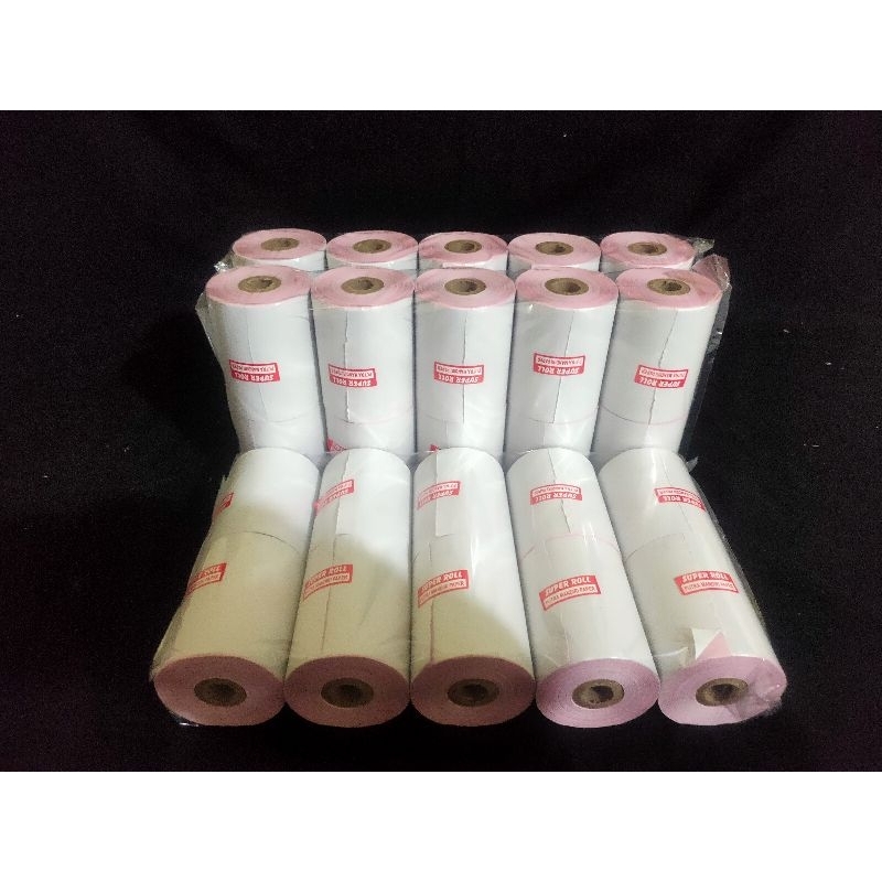 

RB 10 pcs kertas struk NCR 2PLY PUTIH MERAH 75x60mm cash register