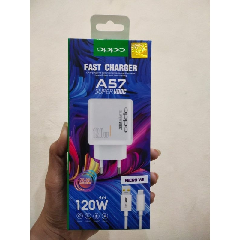 Oppo Charger oppo A57 120W Support FastCharging super Vooc kompatible semua hp smartphone android