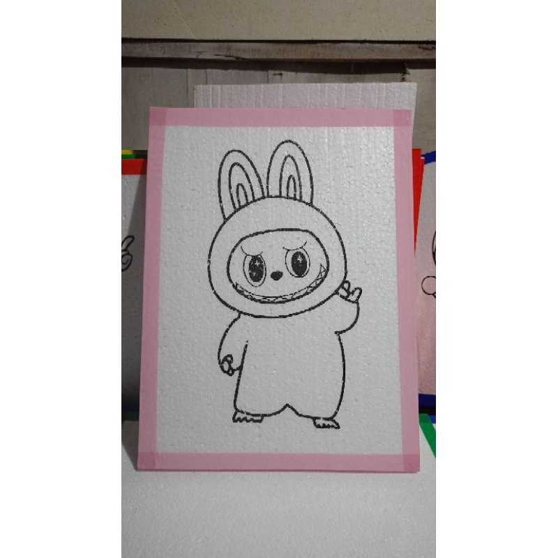 

STEREFOAM SKETSA LUKIS uk 30cm x 40cm isi 100pcs dengan gambar mix dan bisa request