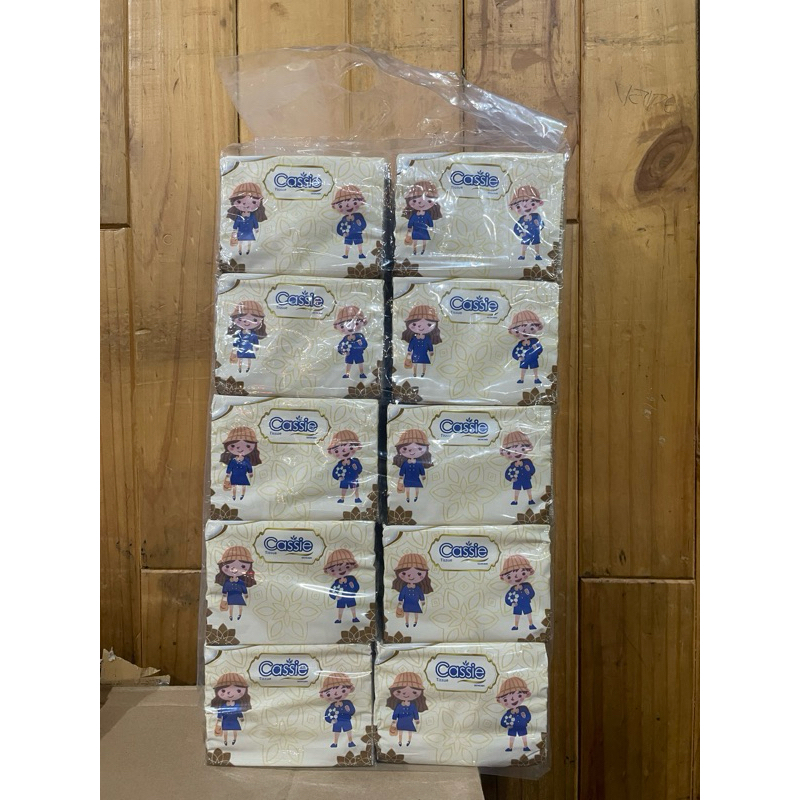 Cassie Tissue 250x2 ply . Tissue pop up organic isi 10 pack