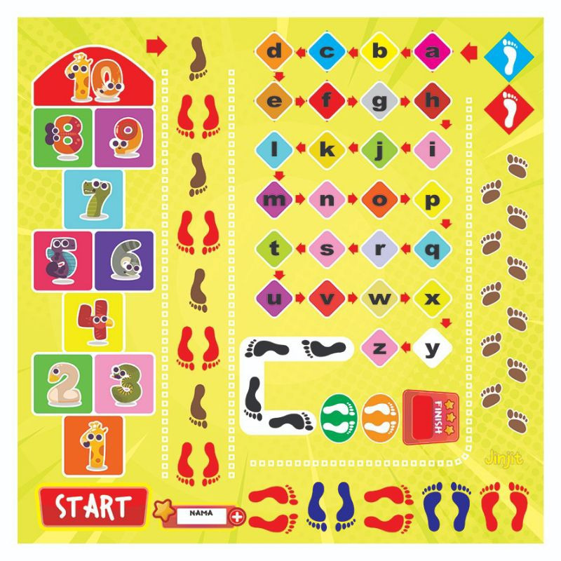 Sensorypath/ tikar alas mainan edukasi anak/jejak kaki/playmet