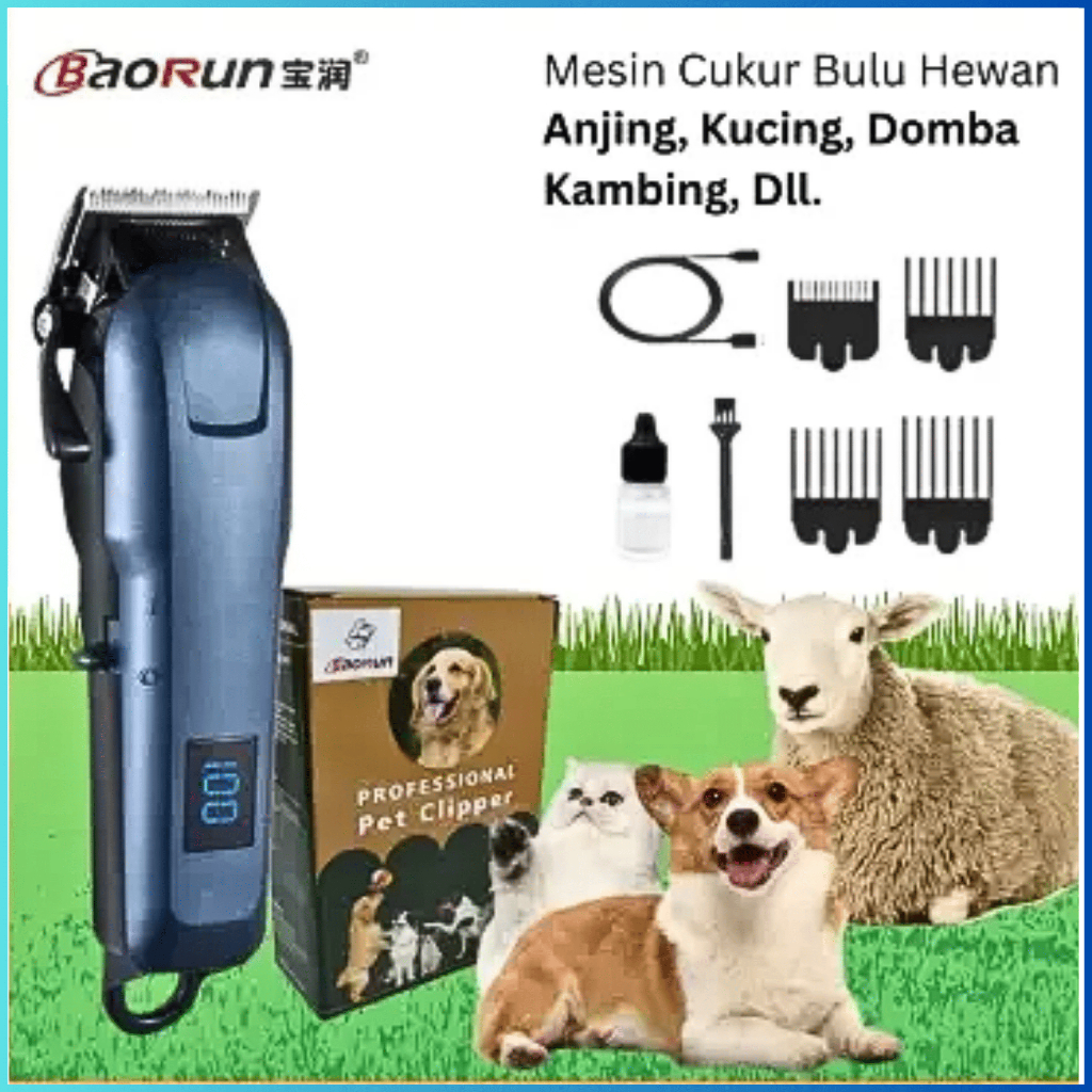 COD Mesin cukur bulu domba garut kambing kucing anjing / alat cukur hewan domba garut Baorun D86