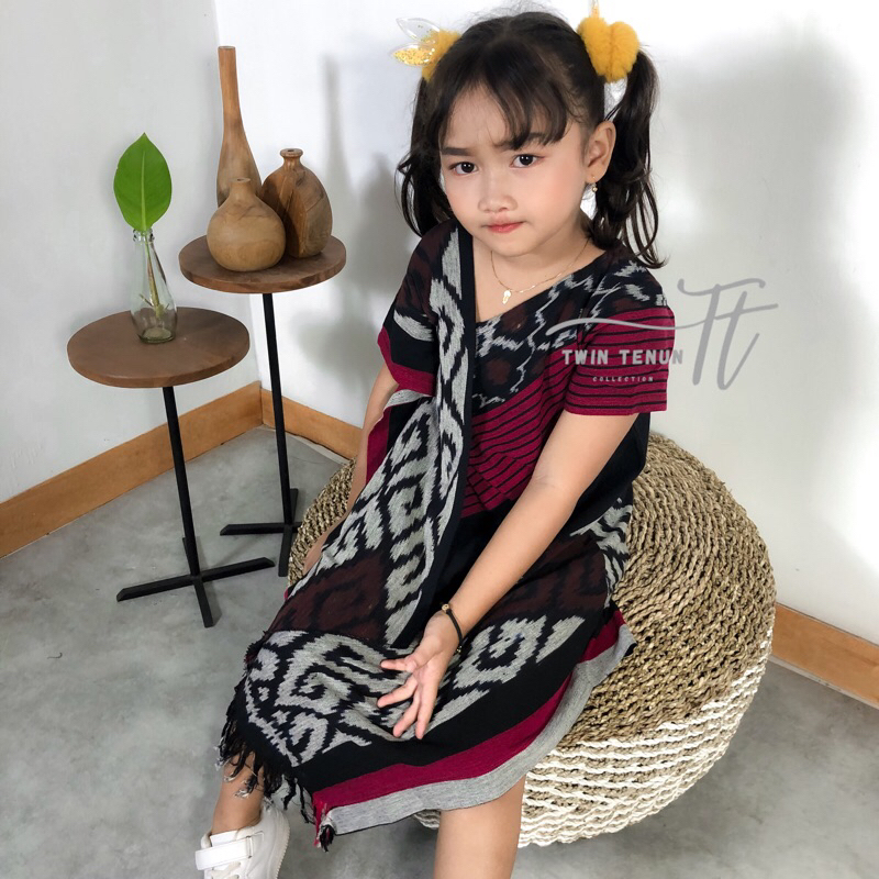 TWIN TENUN / dress tenun anak, baju anak, dress anak, baju tenun, tenun