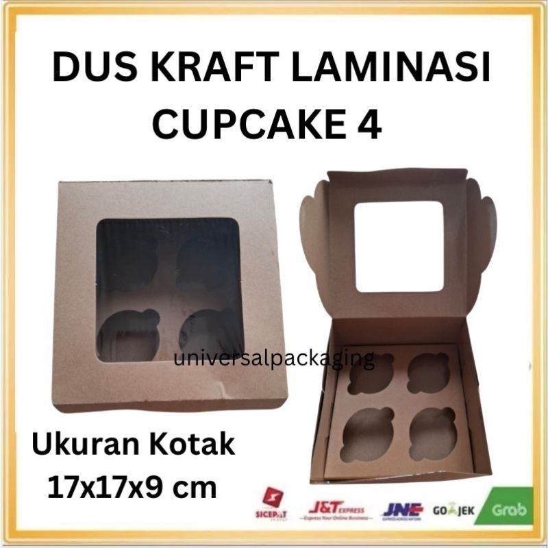 

Dos KRAFT LAMINASI CUPCAKE 4 Tinggi 9 CM| Dos Kotak Hampers Cupcake Inner