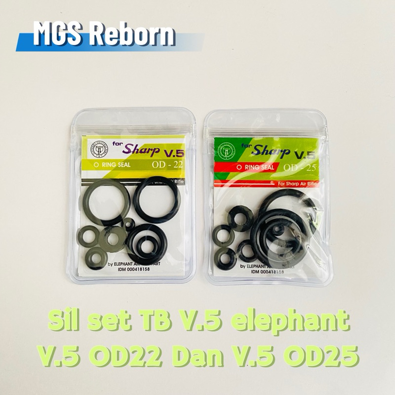Sil set pompa angin V.5 OD22 dan OD25 By elephant Seal oring set