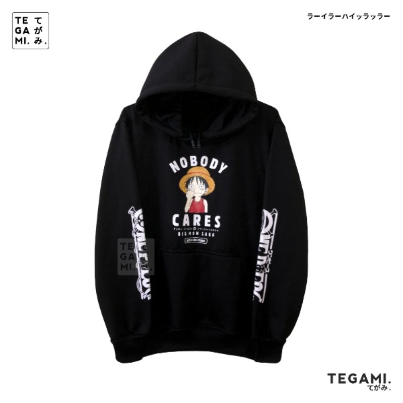 Tegami Sweater Hoodie Anime One Piece Luffy Nobody Cares