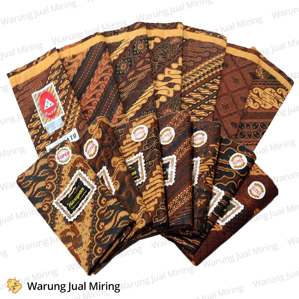 Kain Batik Motif Batik Print Panjang Tradisional Indonesia Batu Sogan Samping Jarit Jarik Sarung Wan