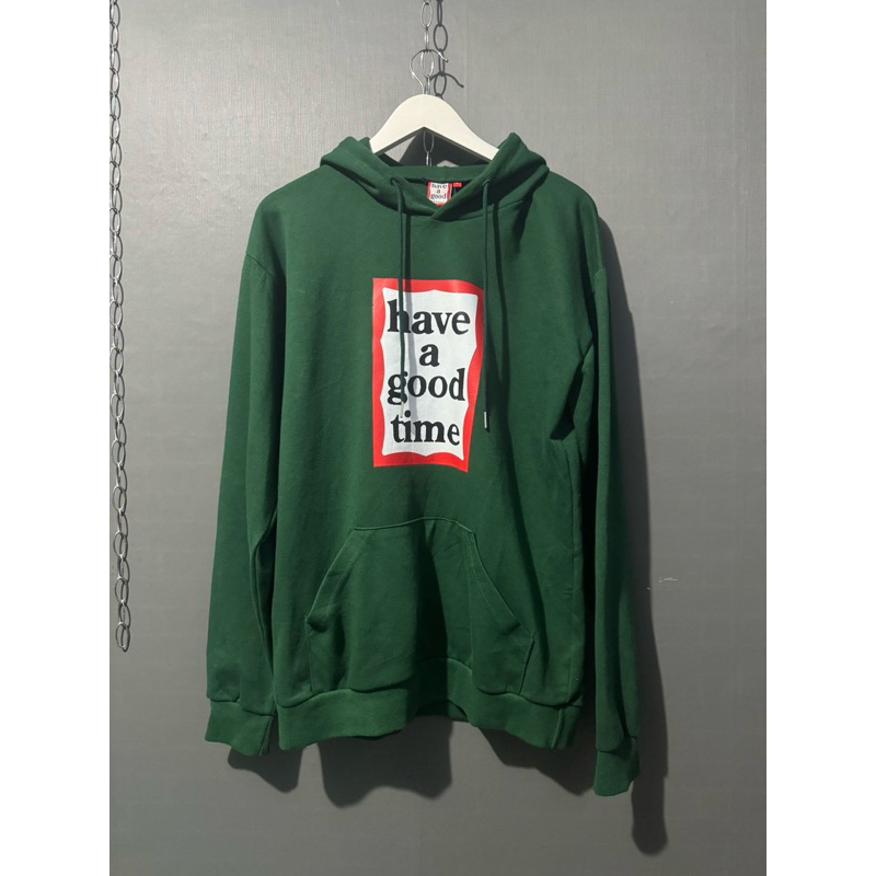 HAVE A GOOD TIME GREEN BIG LOGO ORIGINAL SECOND HOODIE MURAH USED SECONDARY