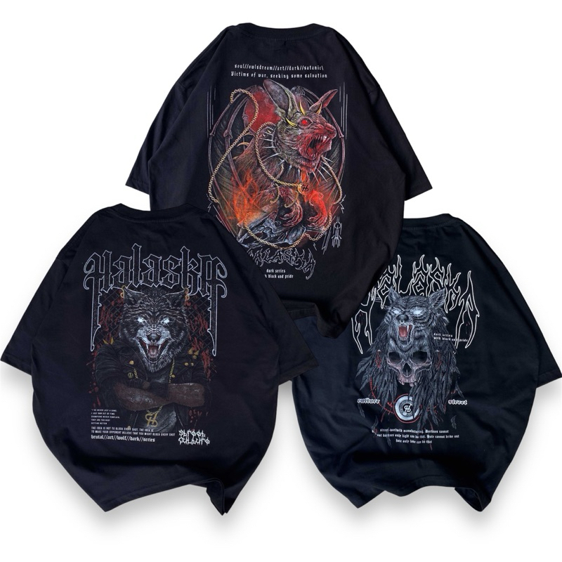 Baju Kaos Oversize Sablon Katun Pria Halaska