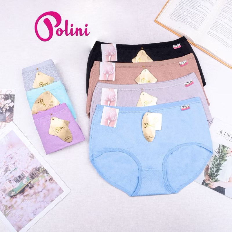 CELANA DALAM WANITA BAHAN KATUN PREMIUM TEBAL POLINI 9079 CD PEREMPUAN KATUN JUMBO