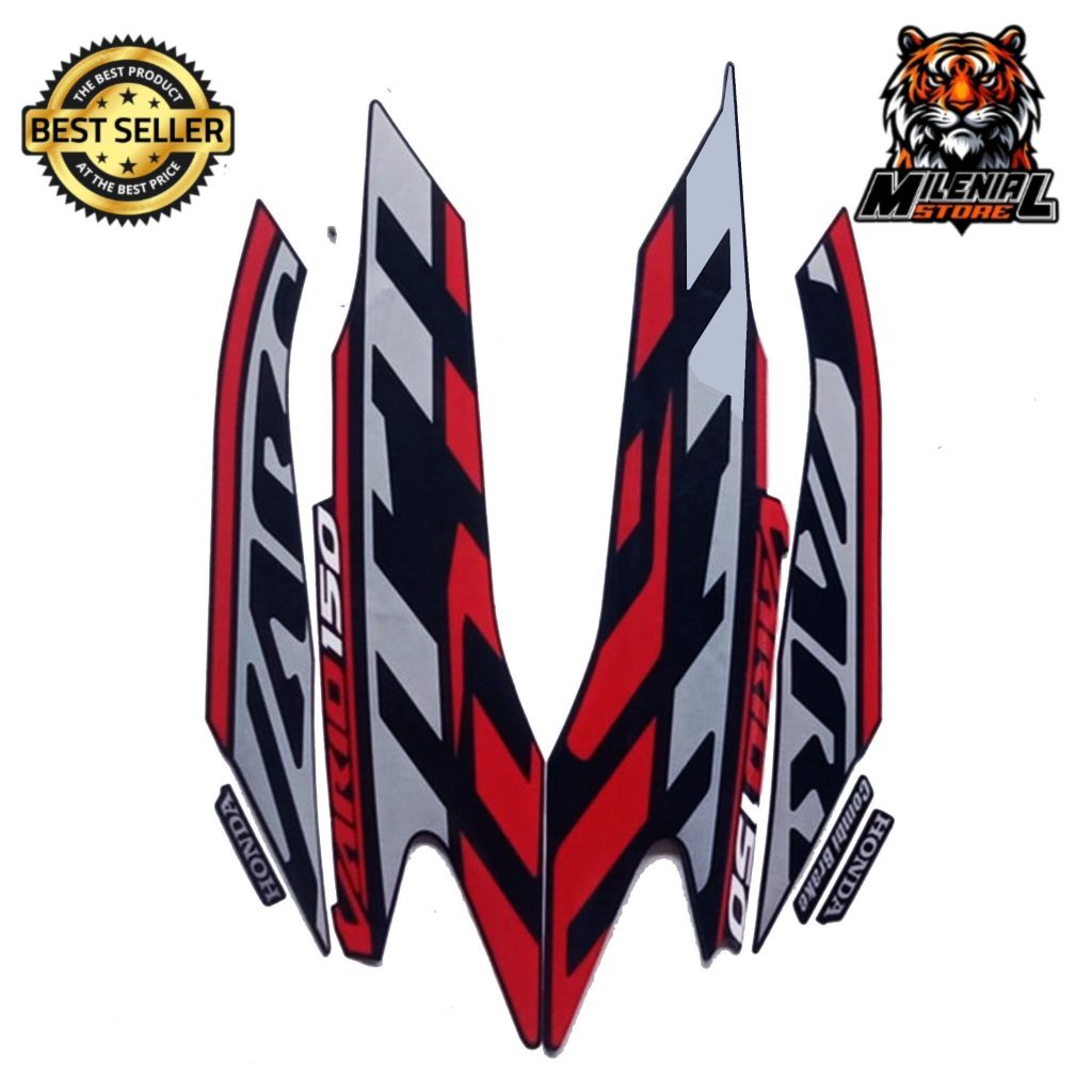 STIKER STRIPING STANDART HONDA VARIO 150 2020 2021 PUTIH MERAH LIST BODY VARIO 125 NEW 2021 CLICK