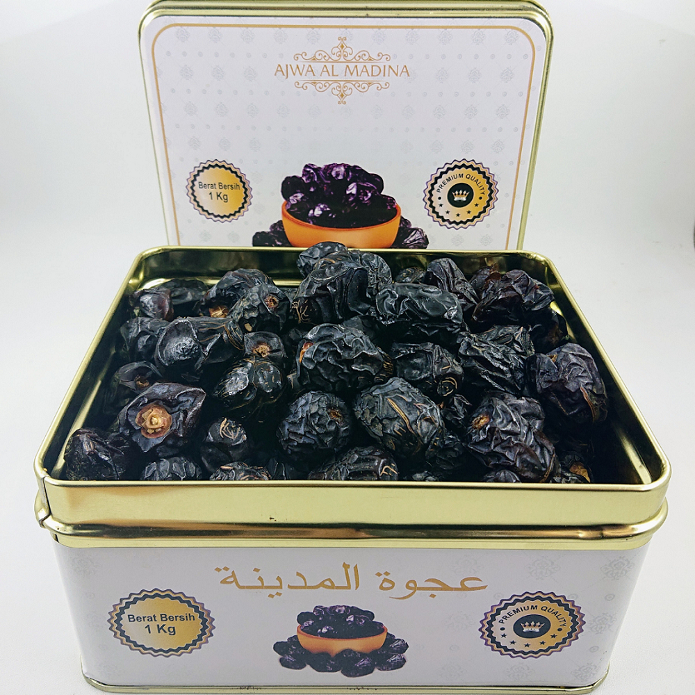 

Kurma Ajwa Premium Al Madina Kaleng 1 Kg