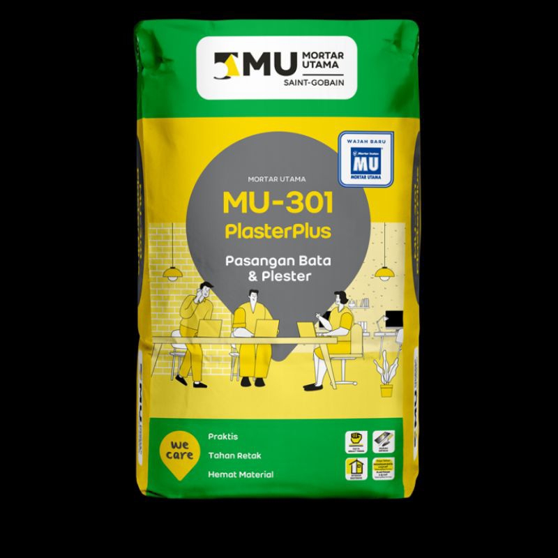 MU 301 / MU 301 Semen Plester Dan Pemasangan Bata Merah Kemasan 40kg