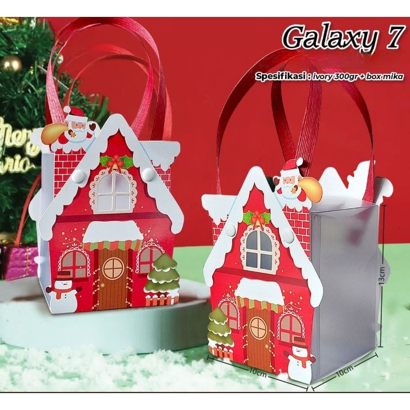 

Box X'mas Mini Hampers Dus Natal Hampers Mini Galaxy 13x13x10cm - 4pcs