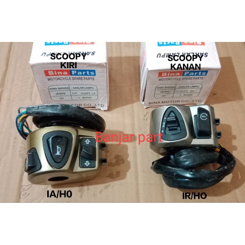 HORDER SAKLAR LAMPU KIRI KANAN SCOOPY KARBU
