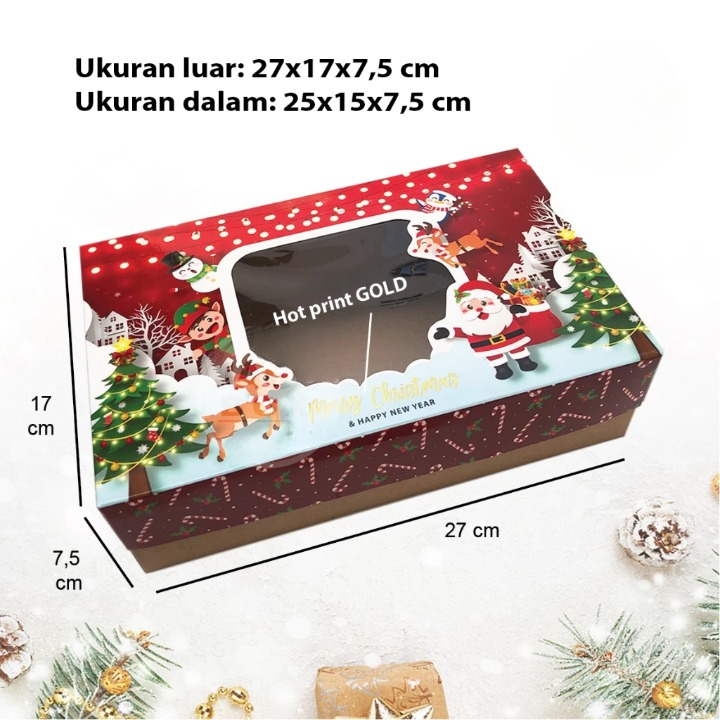 

Box Hampers Natal Dus Kue Kering Packaging Souvenir 27x17x7,5 cm