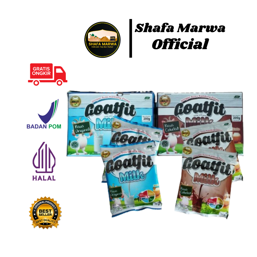 

Susu Kambing Goatfit Plus Royal Jelly 200 Gram | Susu Kambing Bubuk Kemasan isi 10 Sachet