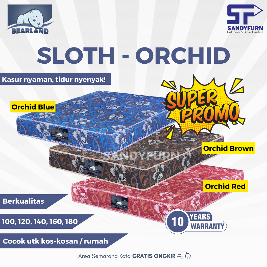 Springbed Olympic Bearland - Sloth - Orchid