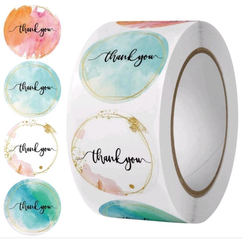 

Sticker Thank You Roll Isi 500Pcs Seal Label Roll Sticker Thank You
