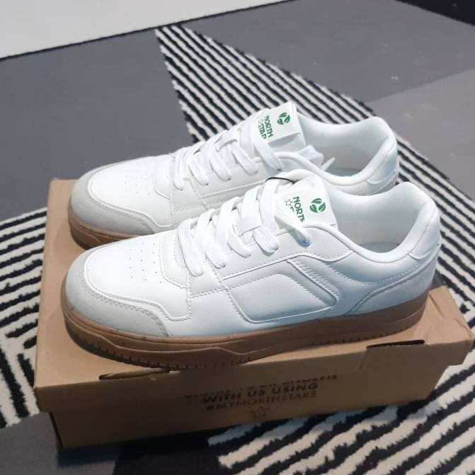 [SALE] Sepatu North Star Sneakers Pria PREMIUM ZERO White Original