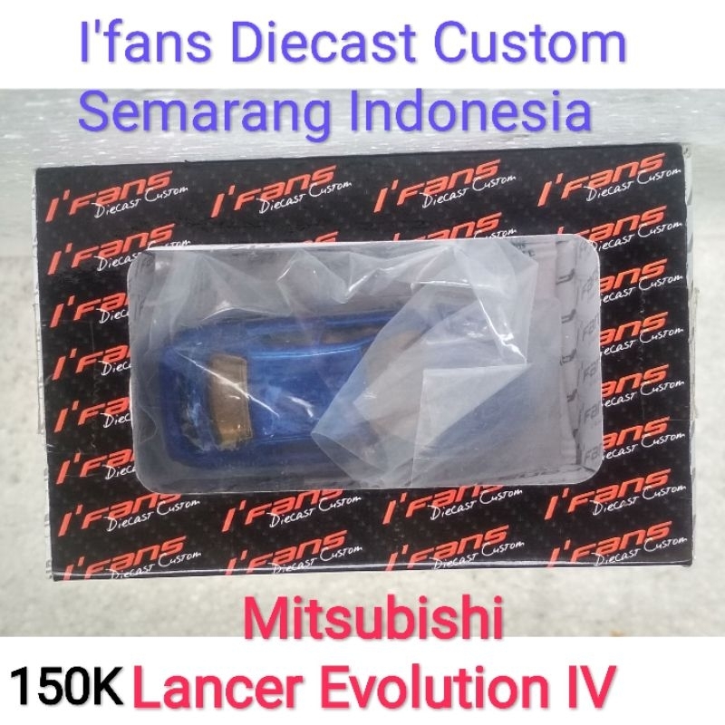 Diecast Tomica Mitsubishi Lancer Evolution 4 Custom warna Candy Blue