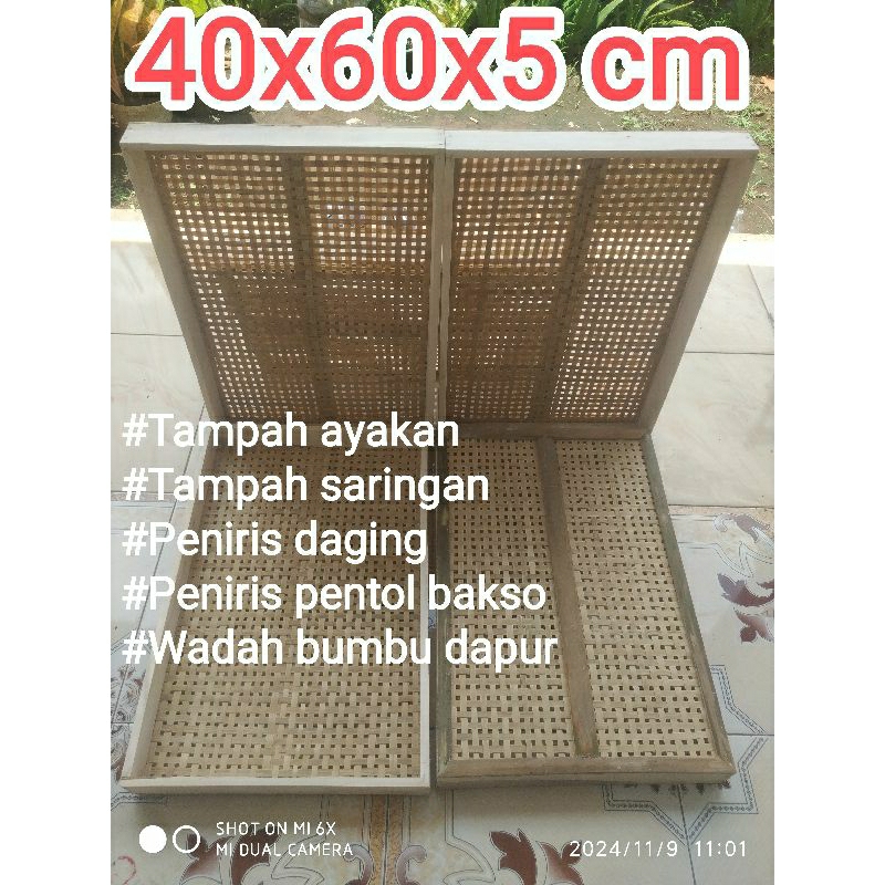 tampah kotak/ayakan bambu/tampah bambu/saringan bambu