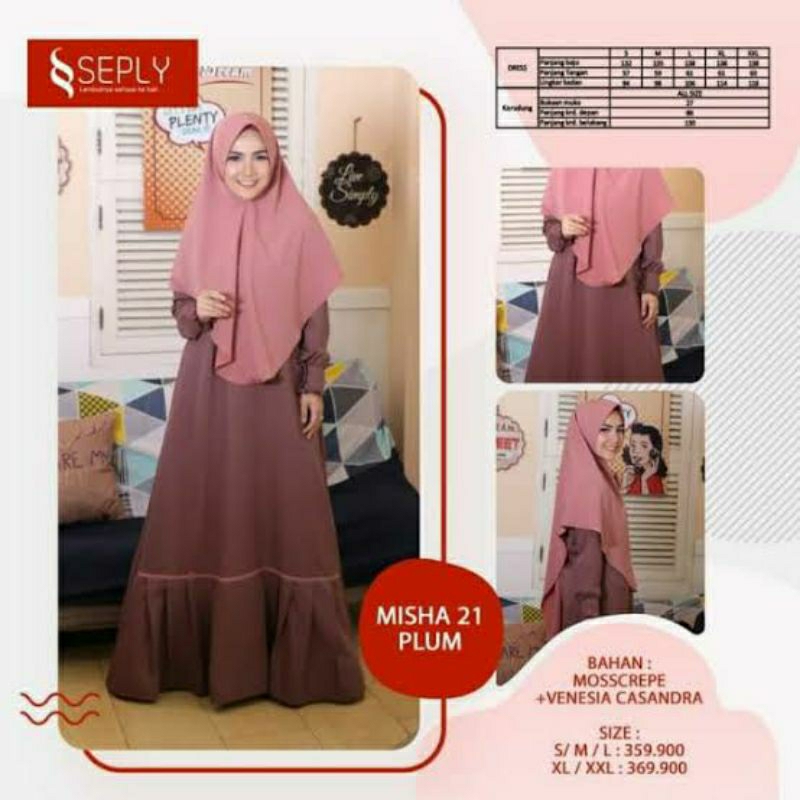 SEPLY GAMIS SET HIJAB MISHA 21