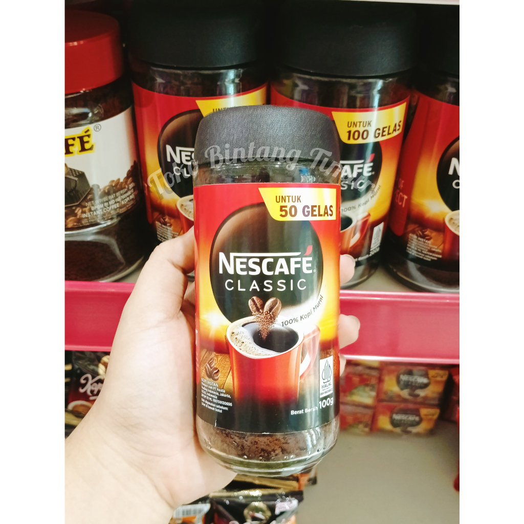 

NESCAFE CLASSIC Kopi Hitam Instant 100% Kopi Murni 100gr Jar