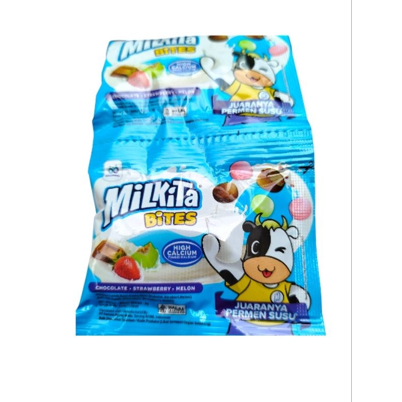 

Milkita Bites Permen Susu Renceng 10 pcs x 8gr