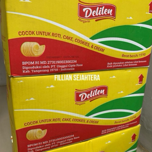 

Margarin DELILEN 15 KG / Mentega Aroma Susu DELILEN / Butter Milk 1 DUS