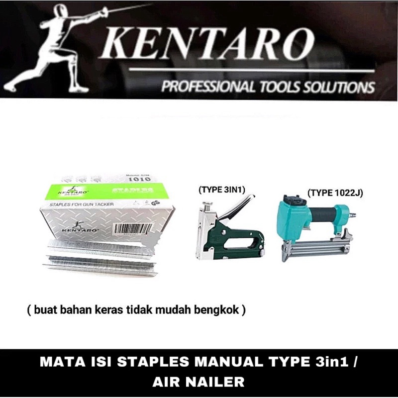 

KENTARO - ISI / REFILL MATA STAPLES MANUAL TYPE 3in1 / AIR NAILER TYPE 1022J